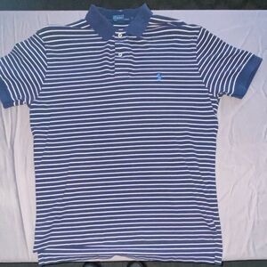 Polo Ralph Lauren Navy Striped Polo Shirt